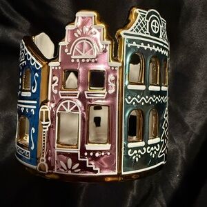 Bath & Body Works Ceramic Gingerbread Village Candle Holder